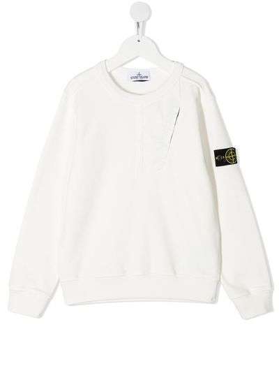 Stone Island Junior толстовка с нашивкой-логотипом