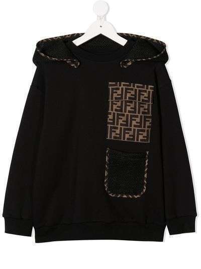 Fendi Kids худи с логотипом FF