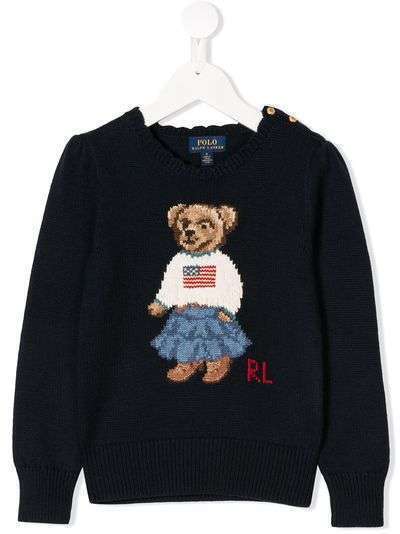 Ralph Lauren Kids bear knitted sweater