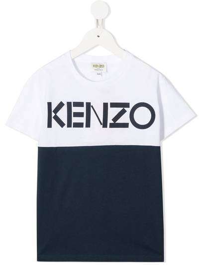 Kenzo Kids футболка в стиле колор-блок с логотипом