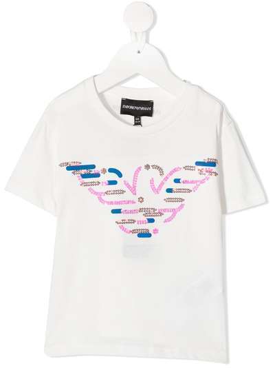 Emporio Armani Kids футболка с пайетками