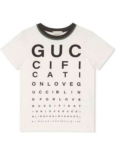Gucci Kids футболка с принтом Guccification