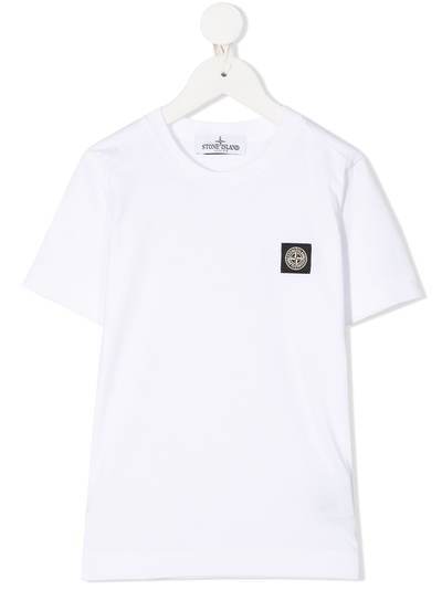 Stone Island Junior футболка с круглым вырезом и логотипом