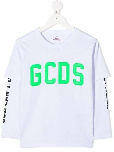 Gcds Kids многослойная футболка с логотипом