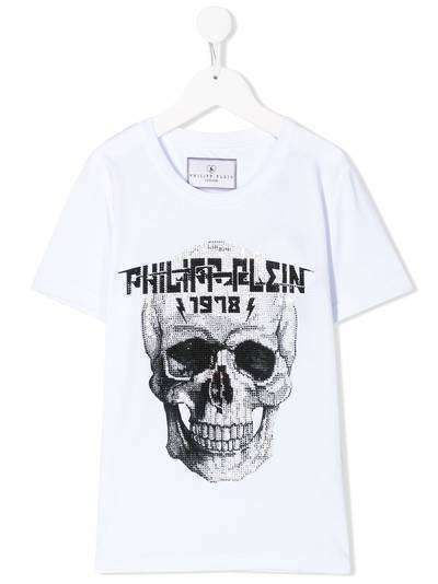 Philipp Plein Junior футболка с кристаллами