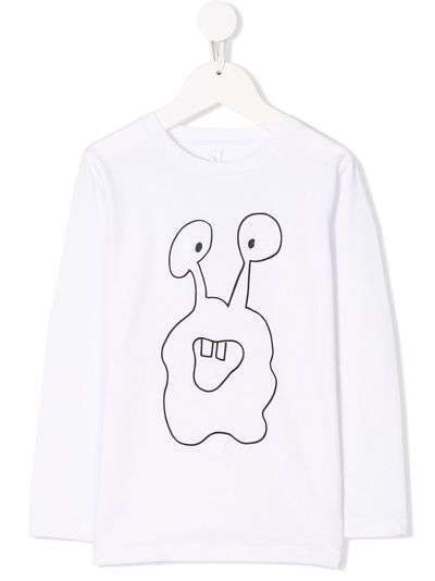 Stella McCartney Kids Funny Faces patches top