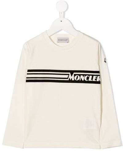 Moncler Kids футболка с длинными рукавами и логотипом