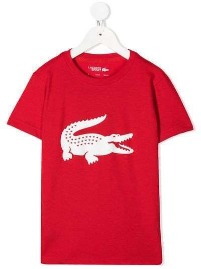 Lacoste Kids футболка с круглым вырезом и логотипом