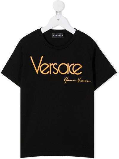 Young Versace футболка с вышитым логотипом