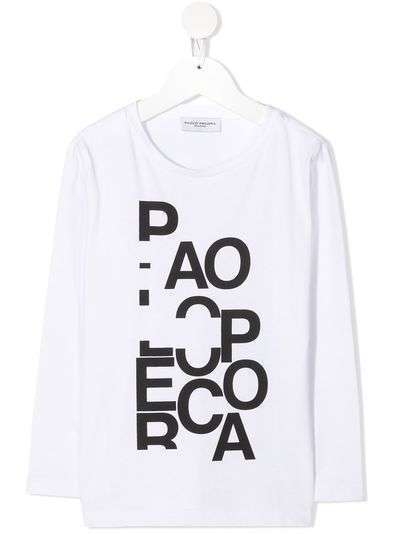 Paolo Pecora Kids футболка с длинными рукавами и логотипом