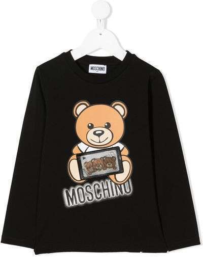 Moschino Kids топ Toy Bear из джерси