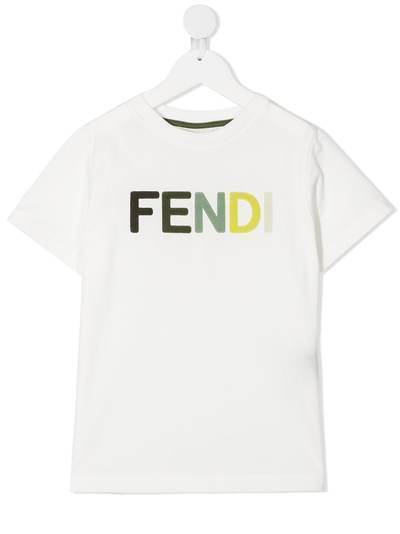 Fendi Kids футболка с короткими рукавами и логотипом