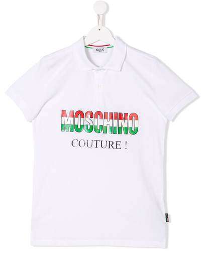 Moschino Kids рубашка-поло 'TEEN' с логотипом