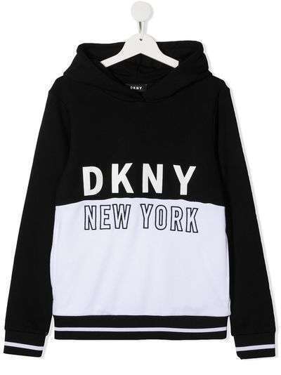 Dkny Kids худи в стиле колор-блок с логотипом