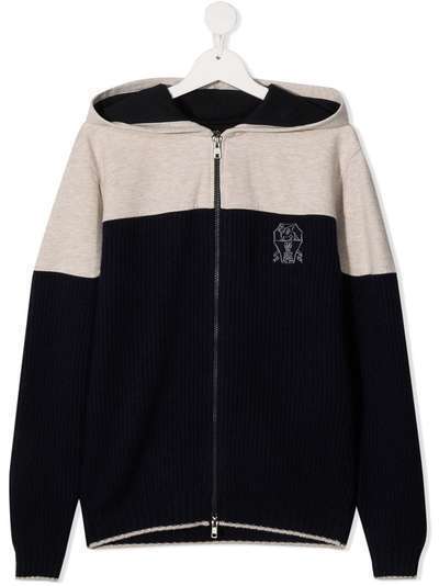 Brunello Cucinelli Kids худи в стиле колор-блок