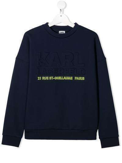 Karl Lagerfeld Kids топ с тиснеными логотипом