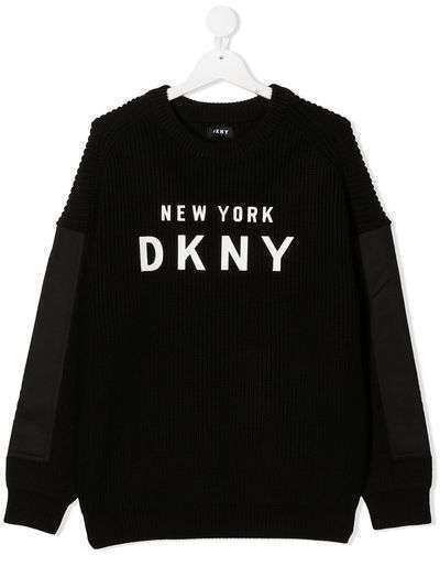 Dkny Kids толстовка с круглым вырезом и логотипом