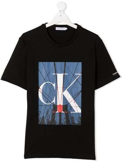 Calvin Klein Kids футболка с фотопринтом
