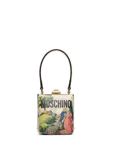 Moschino мини-сумка с принтом