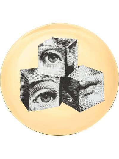 Fornasetti тарелка с принтом Block Face