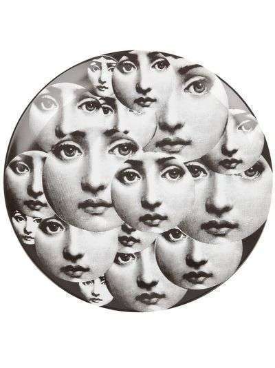 Fornasetti тарелка с изображением женских лиц