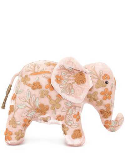 Anke Drechsel мягкая игрушка в виде слона с вышивкой
