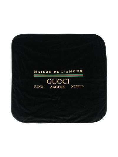 Gucci Kids одеяло Maison De L'Amour Web с логотипом
