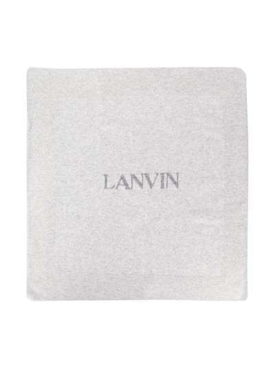 LANVIN Enfant одеяло вязки интарсия с логотипом