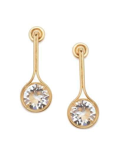 JW Anderson CRYSTAL LOOP EARRINGS