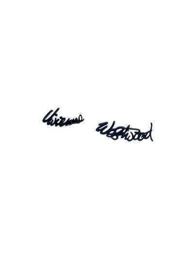 Vivienne Westwood серьги-гвоздики с надписью