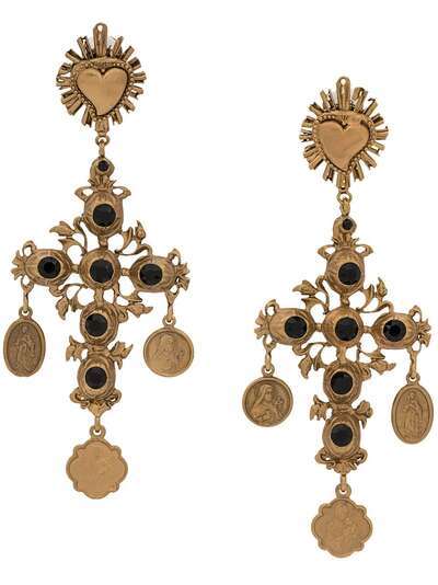 Dolce & Gabbana декорированные серьги в форме креста