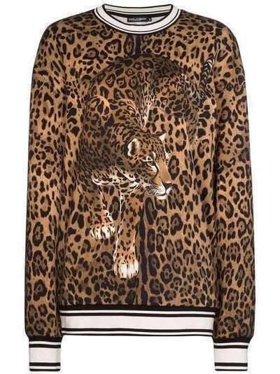 Dolce & Gabbana толстовка с леопардовым принтом F9F34THH78Z