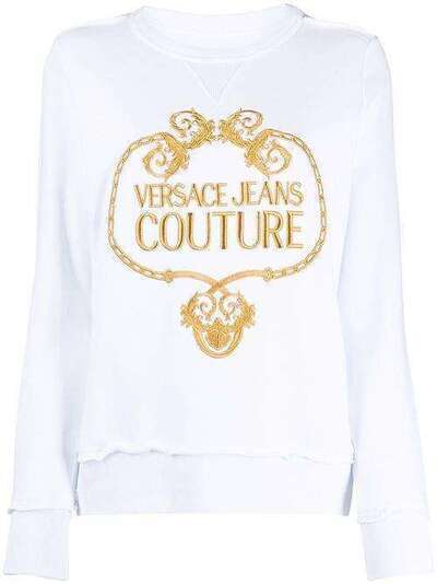 Versace Jeans Couture толстовка с круглым вырезом и вышитым логотипом B6HVA73T30318