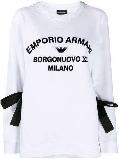 Emporio Armani толстовка с логотипом и завязками сбоку 3H2M7P2J60Z