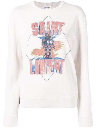 Saint Laurent толстовка с графичным принтом 557560YBDW2
