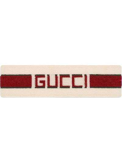 Gucci эластичная повязка на голову в полоску 4996813G086