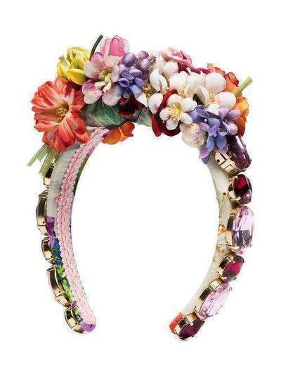 Dolce & Gabbana ободок с цветочным декором FY337ZGDU24