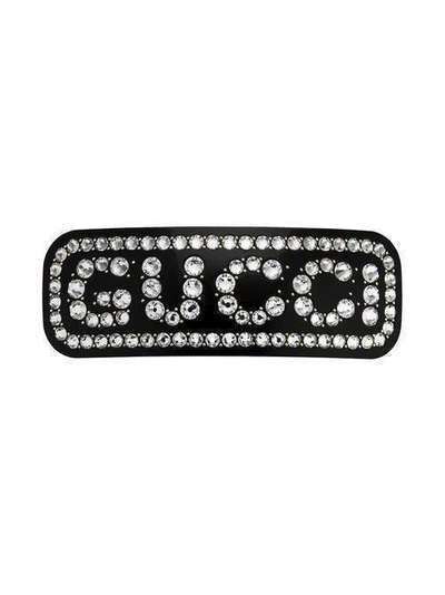 Gucci заколка для волос с логотипом из кристаллов 590039I4771
