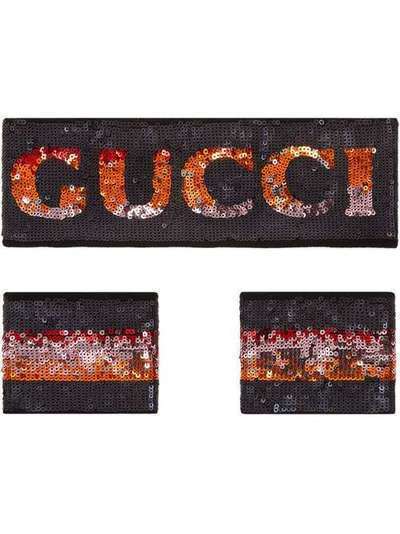 Gucci комплект из повязки на голову и напульсников