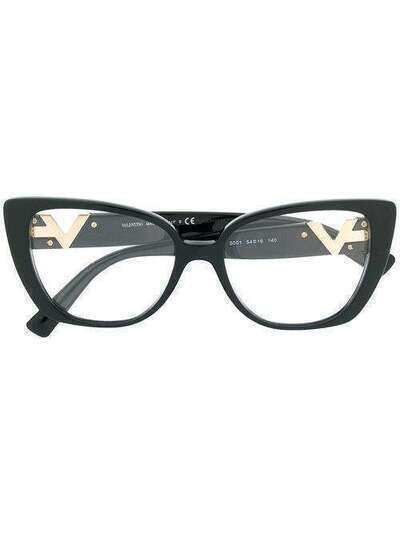 Valentino Eyewear очки Valentino Garavani в оправе 'кошачий глаз' с логотипом VLogo VA3038
