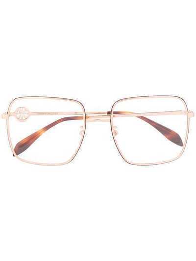 Alexander McQueen Eyewear очки в массивной квадратной оправе AM0227O