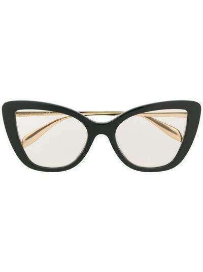 Alexander McQueen Eyewear очки в оправе 'кошачий глаз' 611091J0740
