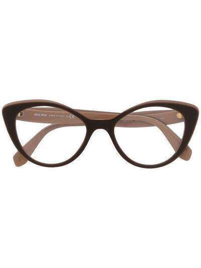 Miu Miu Eyewear очки в оправе 'кошачий глаз' VMU01R