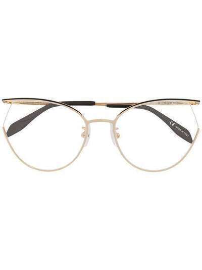 Alexander McQueen Eyewear очки в оправе 'кошачий глаз' AM0256O