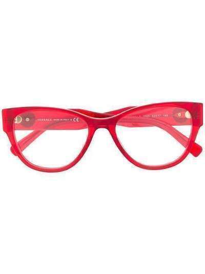 Versace Eyewear декорированные очки Medusa в оправе 'кошачий глаз' 3281B