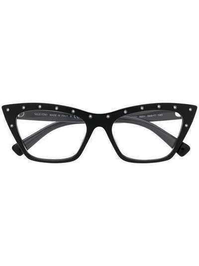 Valentino Eyewear очки с отделкой стразами VA3031
