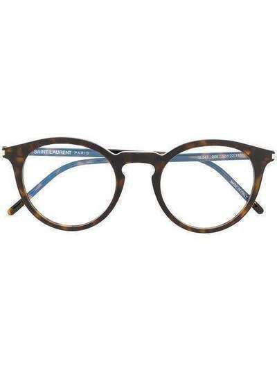 Saint Laurent Eyewear очки в круглой оправе SL347