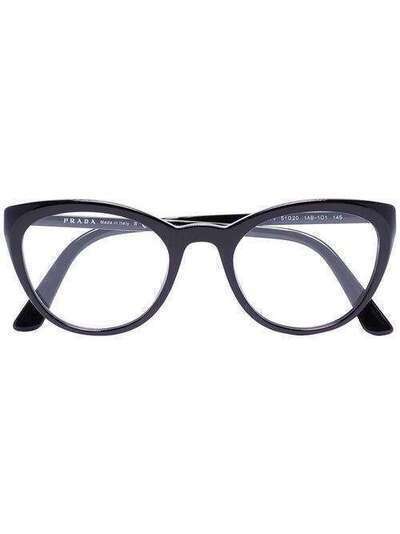 Prada Eyewear очки в оправе 'кошачий глаз' 0PR07VV1AB1O151