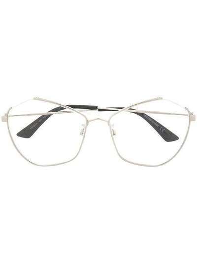 McQ Alexander McQueen очки в геометричной оправе 'кошачий глаз'