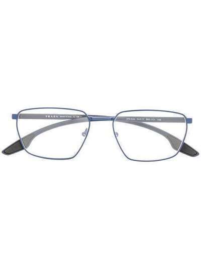 Prada Eyewear очки в прямоугольной оправе с логотипом PS52MV